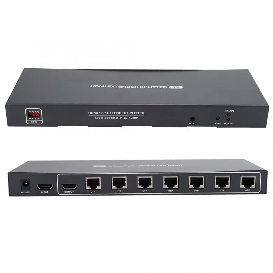 1080P 1 в 7 выход 50 метров HD передача HDMI удлинитель с ближнего конца 110 В-240 В