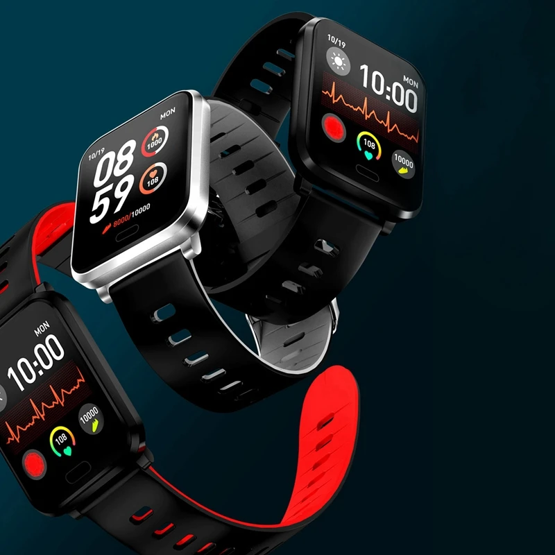 Hot 3C-K10 Smart Watch Bluetooth Sports Bracelet Heart Rate Tester Outdoor Pedometer-Black+Red | Электроника