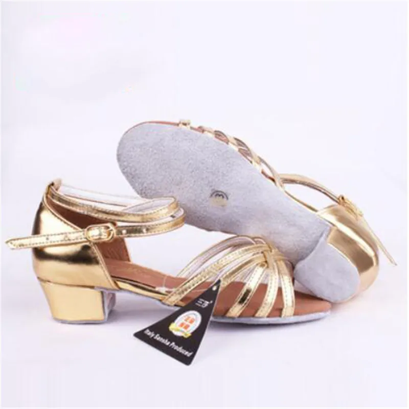 Детские танцевальные туфли для девочек профессиональные на низком каблуке 3 5 см