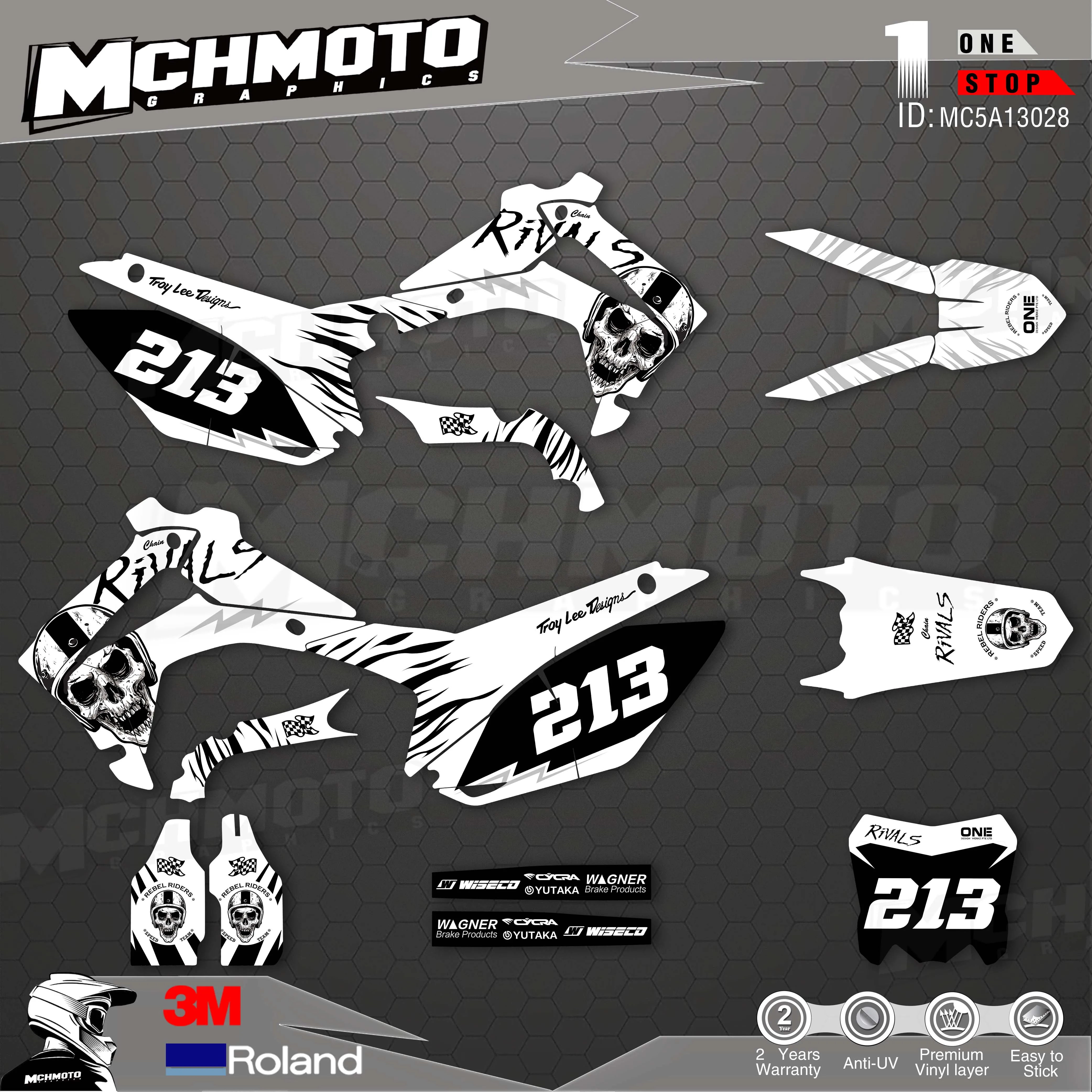 

Customized Team Graphics Backgrounds Decals 3M Custom Stickers For HONDA 14-17CRF250R 13-16CRF450R