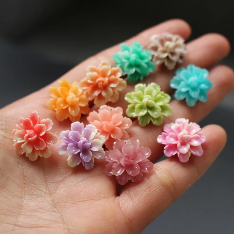 10 шт. 17 мм темно Красного цвета искусственный цветок кораллового с изображением