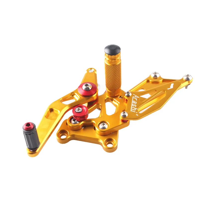 

For Kawasaki Ninja 250 2008 2009 2010 2011 2012 CNC Motorcycle Adjustable Rearset Foot Pegs Footrest Pedal Gold