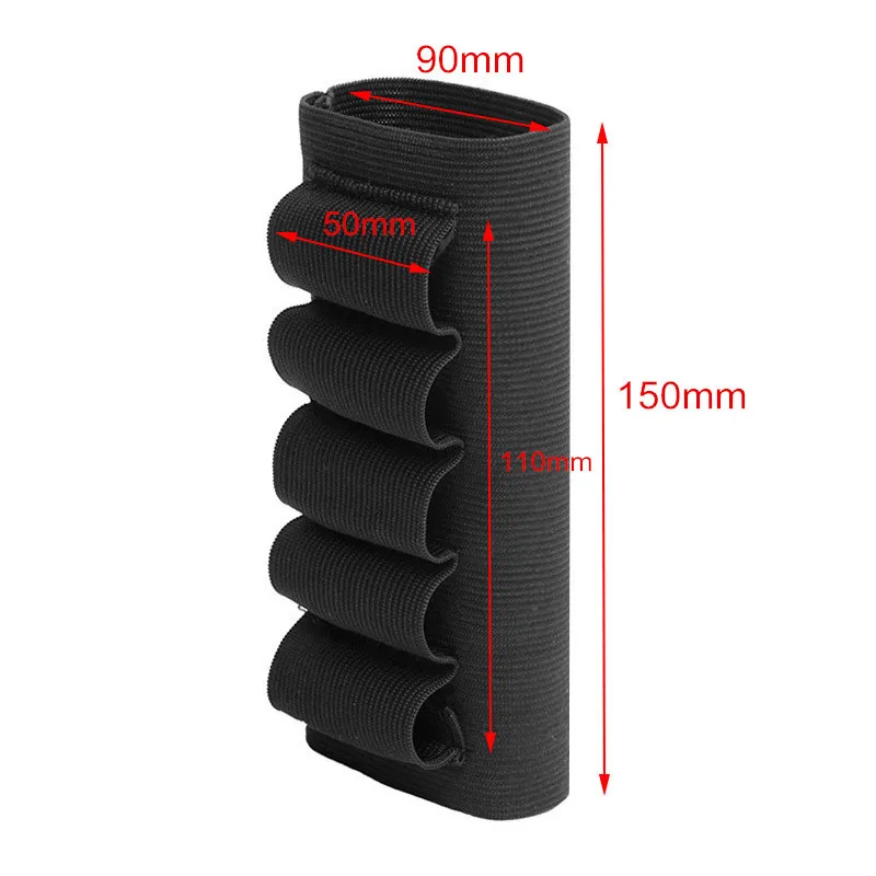 Airsoft Military Ammo Cartridge Holder Elastic Buttstock 12 Gauge Case Pouch Hunting Bags Holsters Gun Accessories | Спорт и