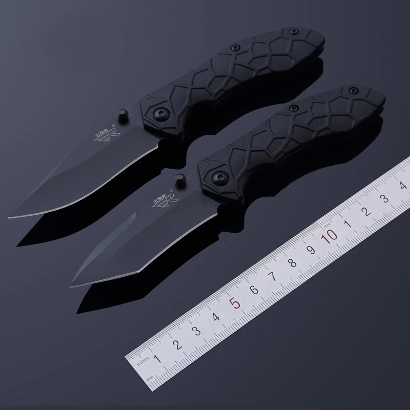 Портативный карманный складной нож SANRENMU 7030 с зажимом для ремня кемпинга охоты и