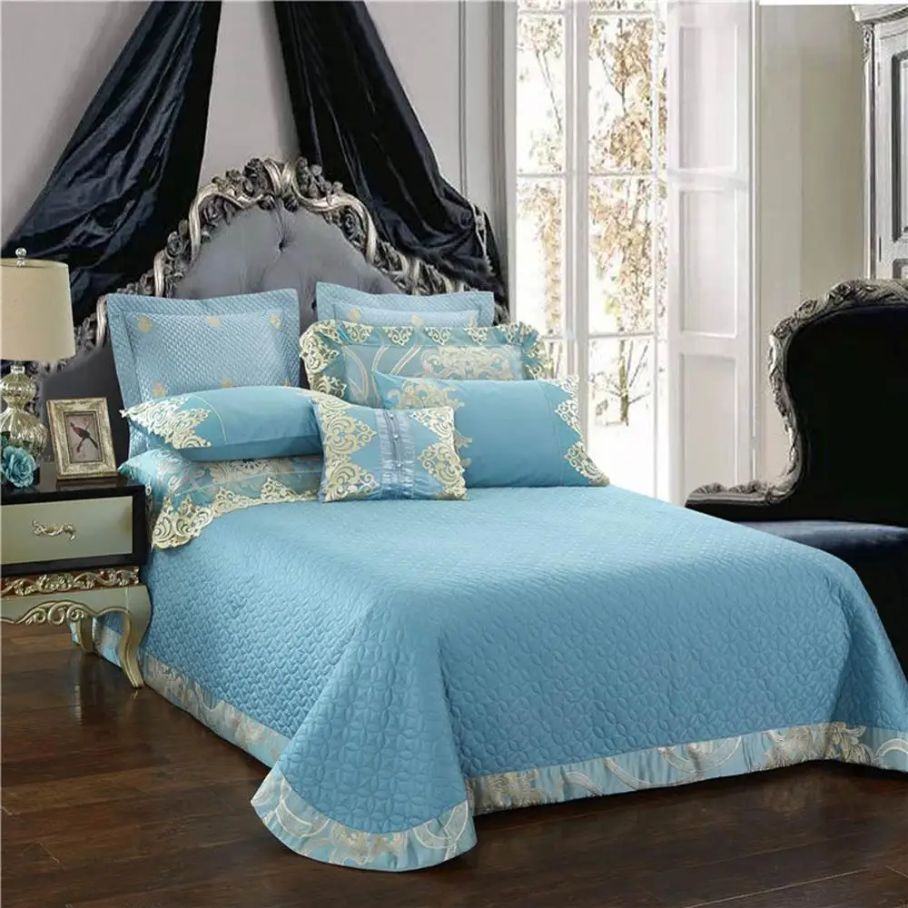 Роскошный Египетский хлопок золотой комплект постельного белья 4 шт. вышитый