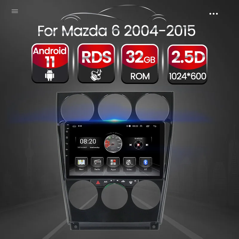 2.5D сенсорный экран Android 11 Автомобильный мультимедийный радиопроигрыватель для