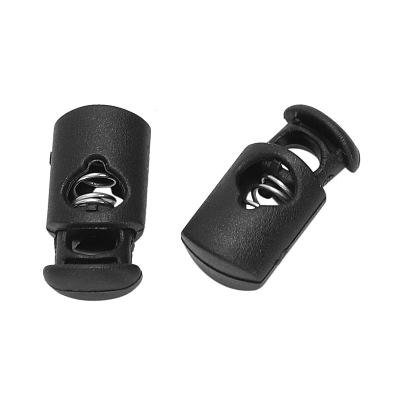 Новый стиль 10 шт. пластиковая застежка пружинный стоп одно отверстие шнур замки |