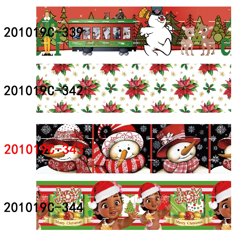 

Wholesale merry Christmas series grosgrain snowman cartoon ribbon (50 yards/lot)