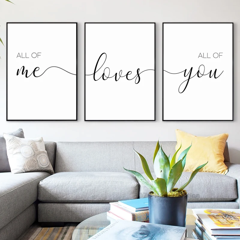 

Canvas Painting Wall Art Print Letter Picture Love Quotes Light Luxury Poster Nordic Style Minimalist Decoration Living Room Art