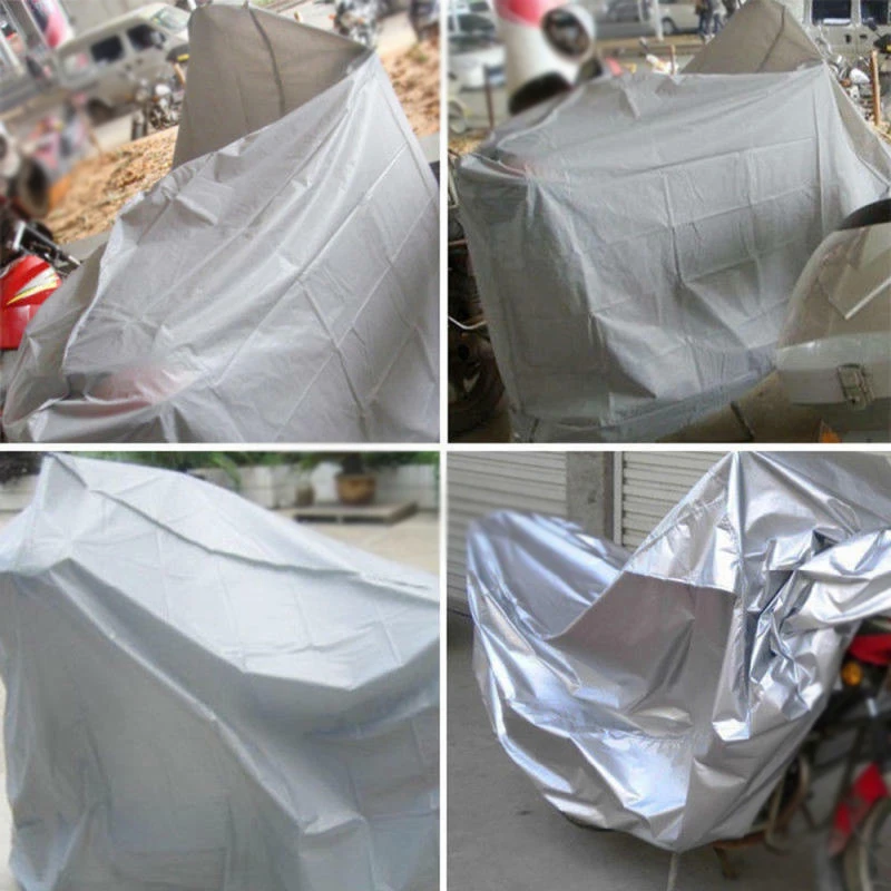 

1pc Motorcycle Cover Rain Protector 140*240CM Silver Wear-resistant Scooter