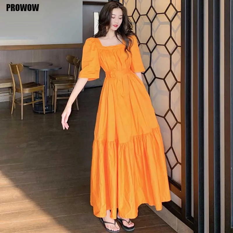 

Korean New Women Dresses 2021 Summer Fashion Vintage French Office Casual Dress One-Piece For Ladies Elegant Dress Midi Dress