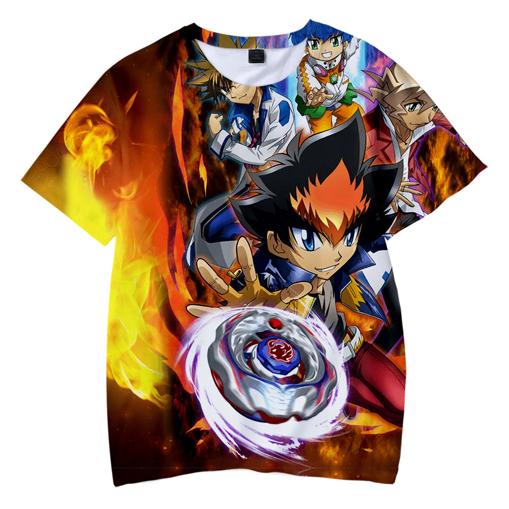 Beyblade Burst Evolution/детская футболка для мальчиков и девочек, милая Модная креативная уличная детская забавная футболка с 3D принтом, топы