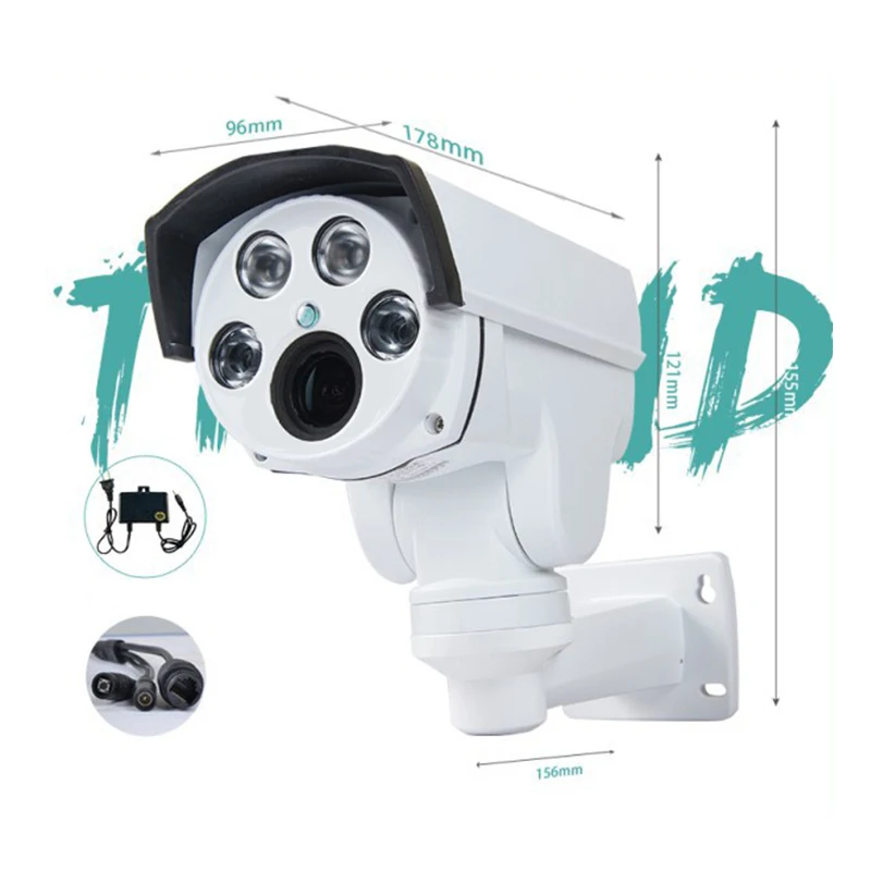 Full HD 1080P PTZ ip-камера наружная 4X 10X моторизованная Поворотная камера с увеличительным объективом варифокальным 2-мегапиксельным ночным Onvif