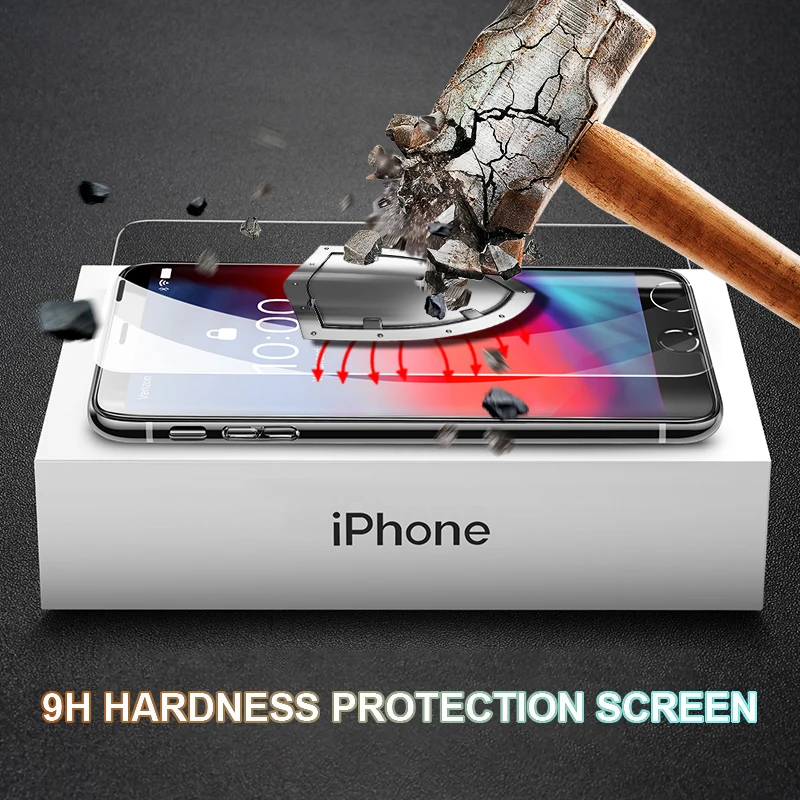 

9H Anti-Burst Tempered Glass For iPhone 7 8 6 6S Plus Screen Protector Glas On iPhone 5 5C SE 5S 2020 Full Cover Protective Film