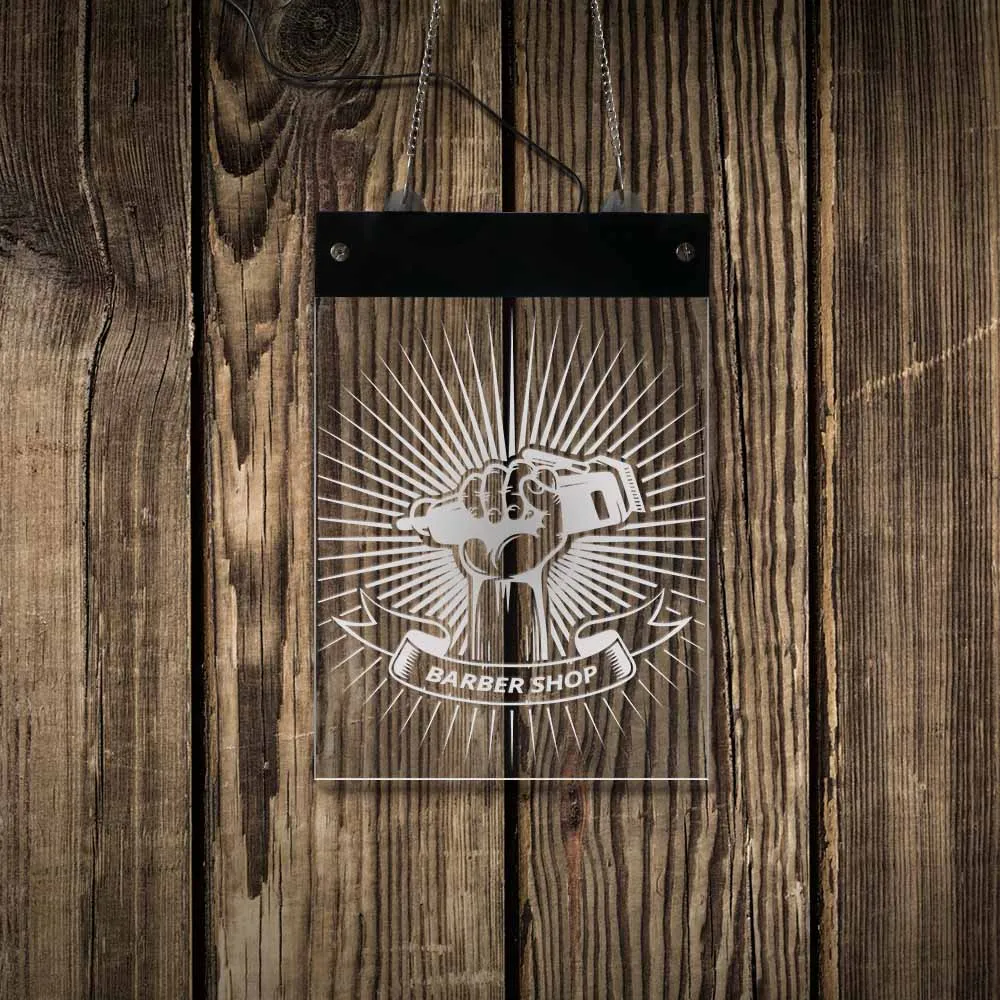 Пользовательский Парикмахерская светодиодный неоновая вывеска мужской салон