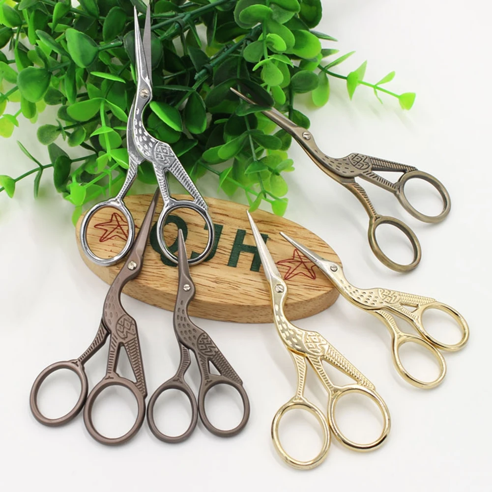 

High Quality European Cross Stitch Retro Vintage Antique Shear Handicraft DIY Fabric Scissor Household Trim Sewing Cut Tail S4R8