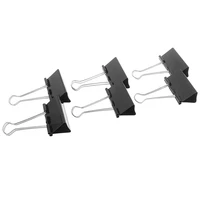 6 pcs 51mm office metal binder clips paper clip stationery binding supplies files documents clips