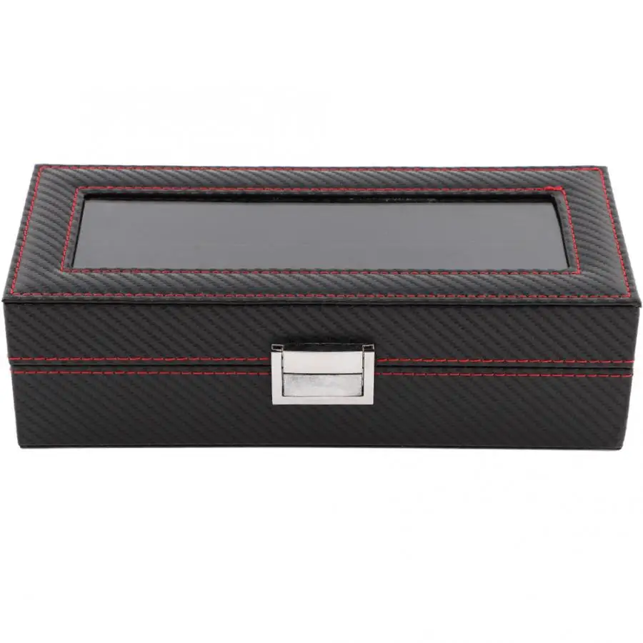 Держатель для часов 5 слотов коробка Дорожный Чехол из углеродного волокна