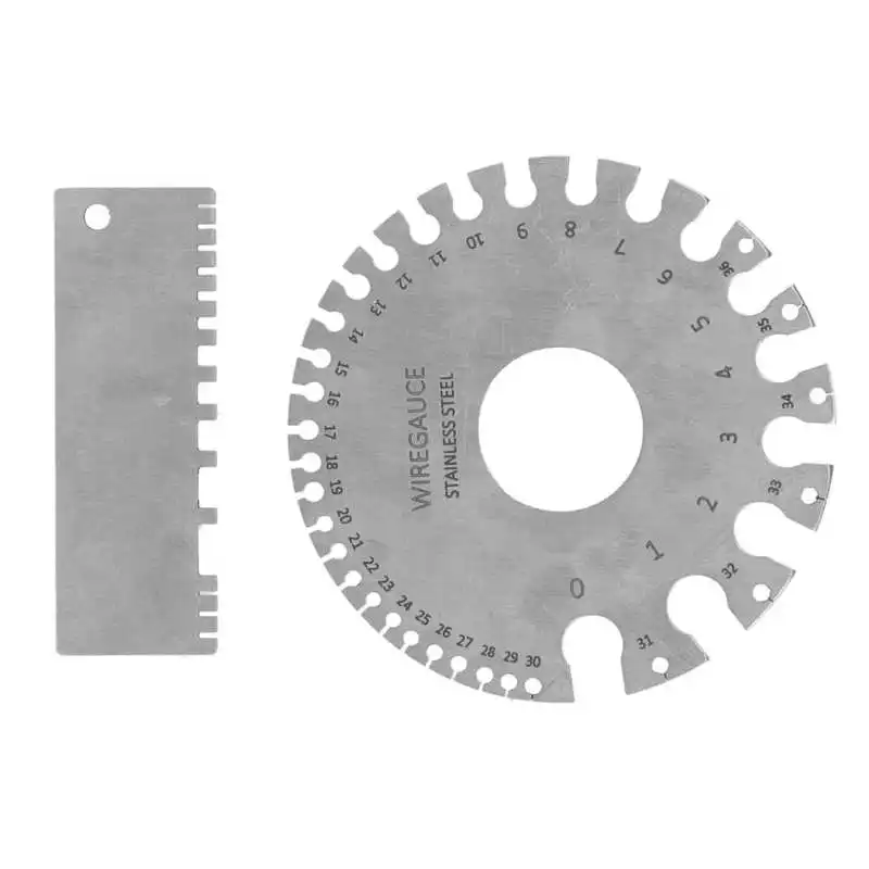 

bomba bomba agua Wire Gauge Measuring Tool Round Stainless Steel Diameter Ruler Gauge Woodworking Supplies pumps su pompası