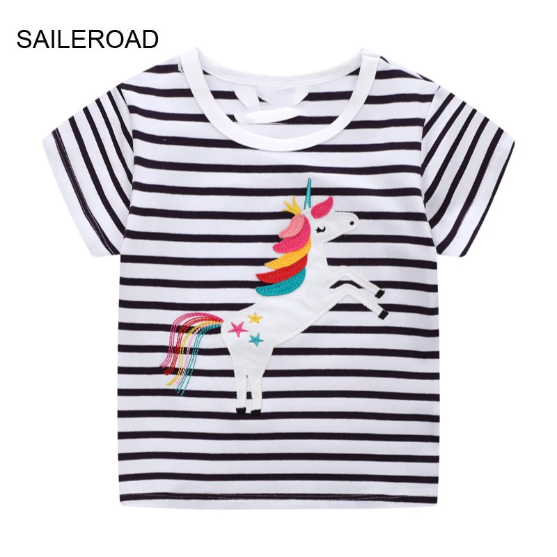 

Летняя хлопковая футболка с коротким рукавом для мальчиков и девочек