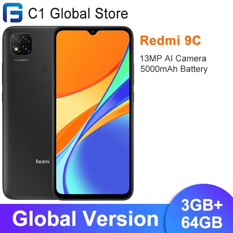 Глобальная версия Xiaomi Redmi 9C 9 C 3 ГБ ОЗУ 64 Гб ПЗУ мобильный телефон Восьмиядерный