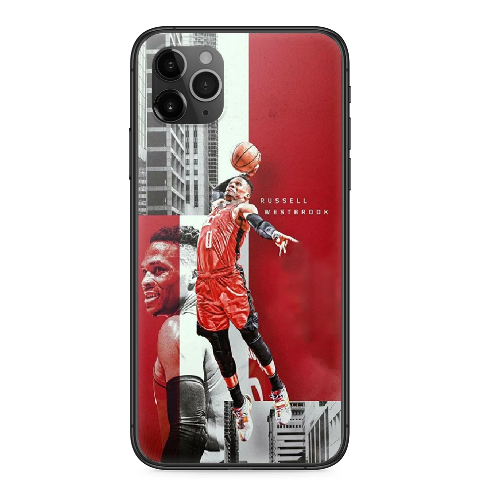 

Russell Westbrook basketball mvp Phone case For iphone 4 4s 5 5S SE 5C 6 6S 7 8 plus X XS XR 11 PRO MAX 2020 black cell cover