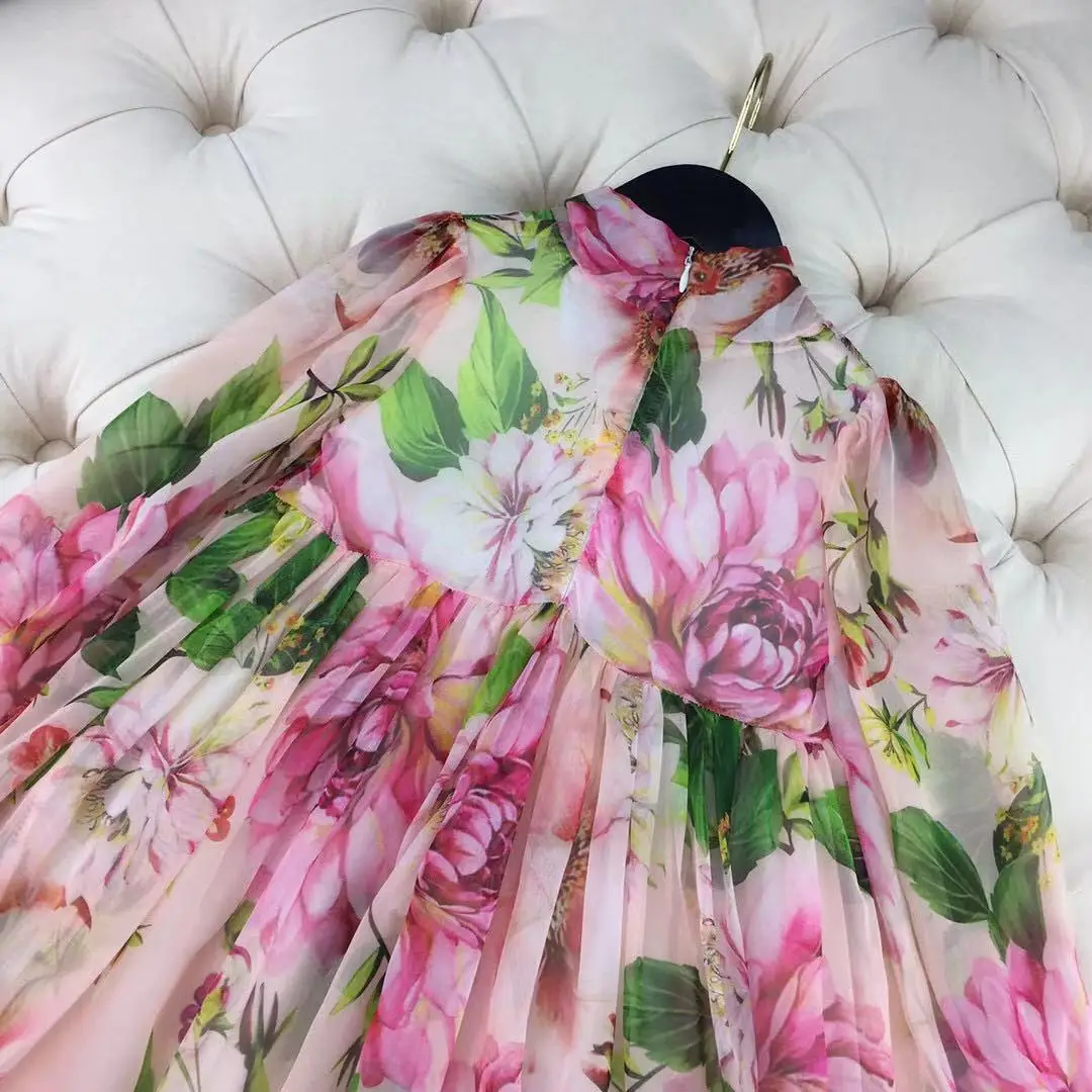 

2021 new summer Chiffon Light Flower Bow girls dress Clothing Boutique High Ended 3 4 6 8 10 12Years