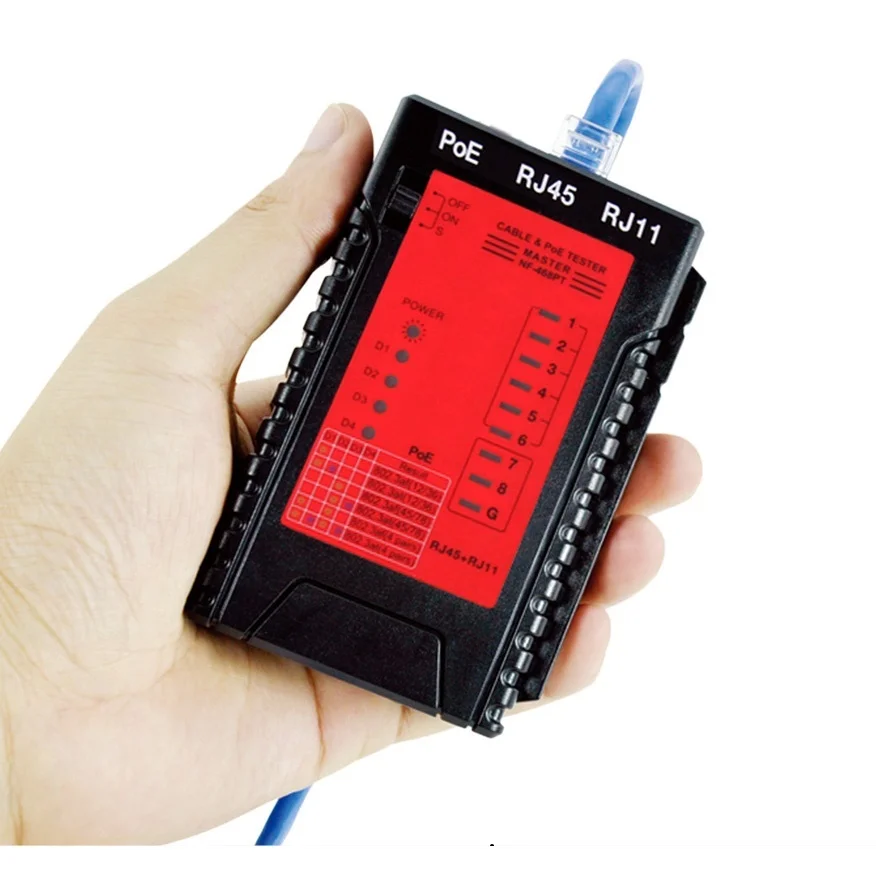 

Noyafa NF-468PT POE Cable Tester RJ45 RJ11 Lan Tester Wiremap For Network Telephone Cables With CE/RoHS/REACH