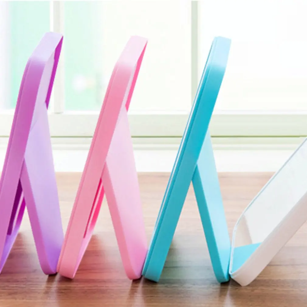 Simple Rectangular Desktop Mirror HD Makeup Mirror Desktop Dressing Mirror Folding Portable Makeup Mirror