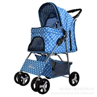 2019 light pet stroller dog stroller foldable four wheeled cat and dog universal dog supplies dog carrier