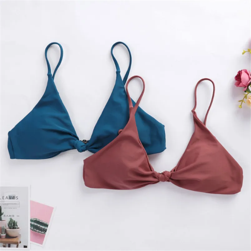 

Sexy Swimsuit Solid Plaid Two Piece Low Waist Push Up Padded Female Swimwear Women Bikini Swimming Sets Beach Wear Wire Free