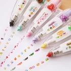 Мультяшная Цветочная наклейка-ручка, забавные детские канцелярские товары, ленты для украшения блокнота, дневника, этикетка, бумажный декор для детских игрушек