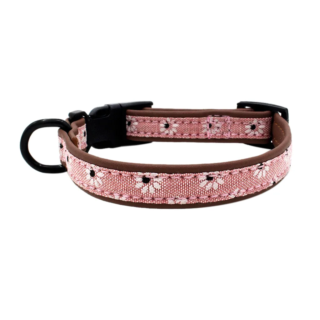 Для собак кошек домашних питомцев ошейники для Маленькое платье с цветочным