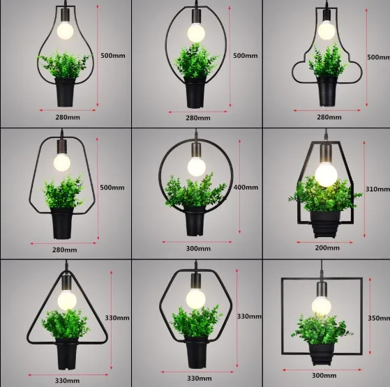 Подвесной светильник с растениями и цветами Современная креативная