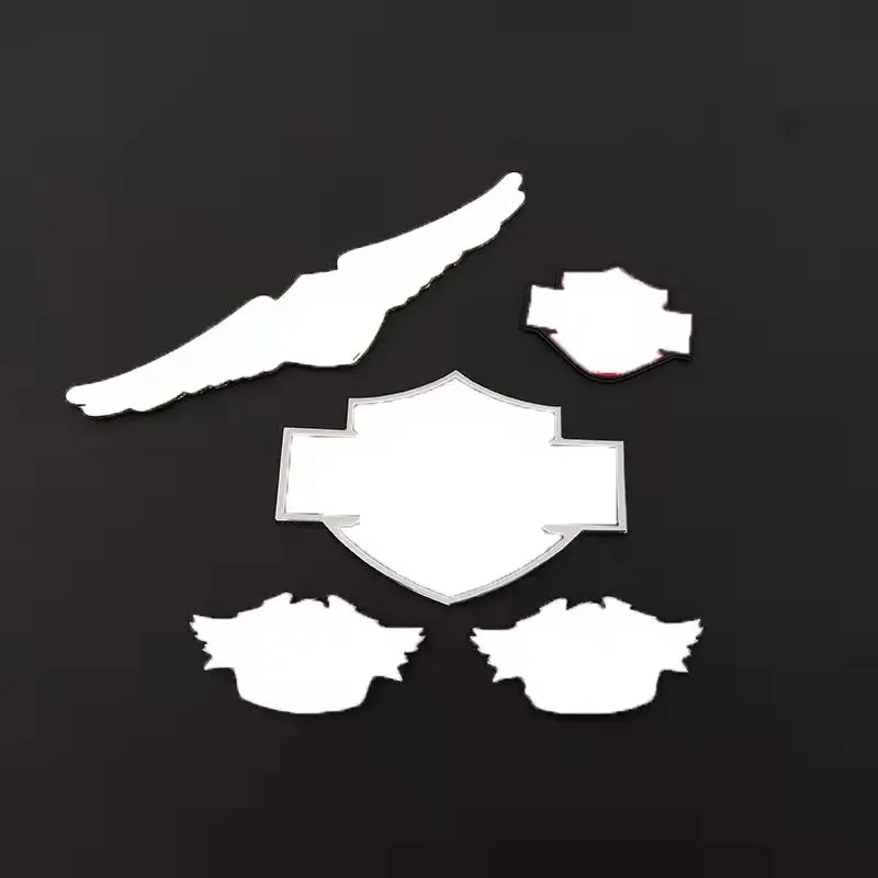 

Motorcycle 3D Metal Sticker Side Emblem LOGO escape moto For Sportster XL 883 1200 Road King Softail Dyna Fat Bob Accessories