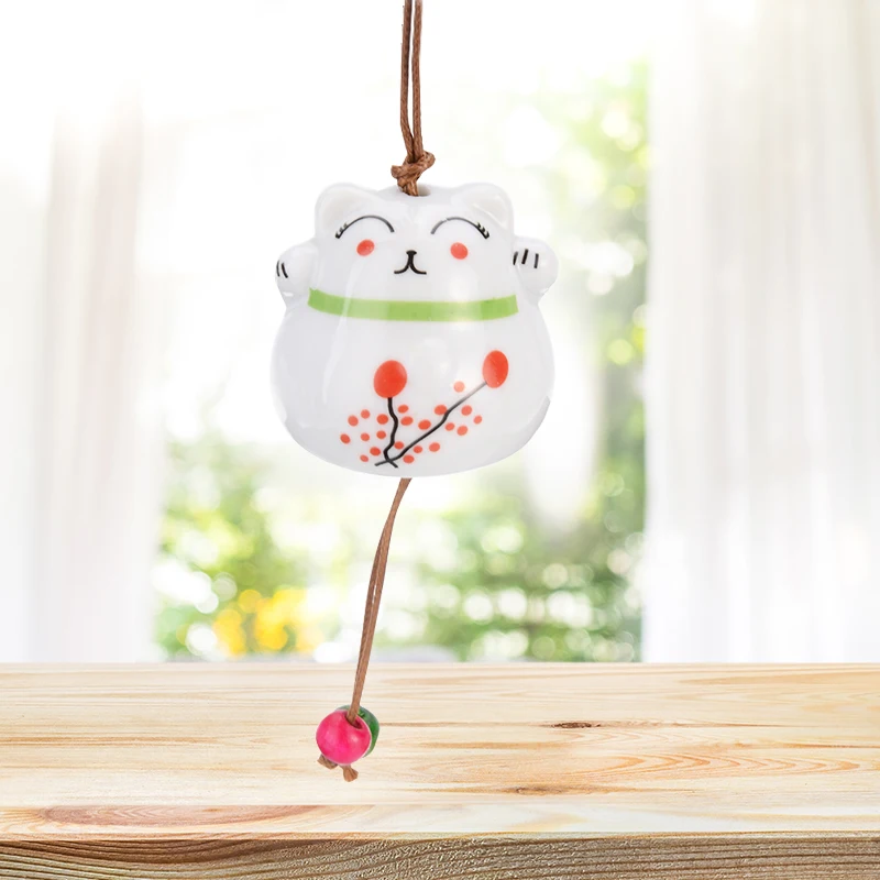1 шт. японский счастливый кот висящая керамическая ваза ветровые колокольчики 220
