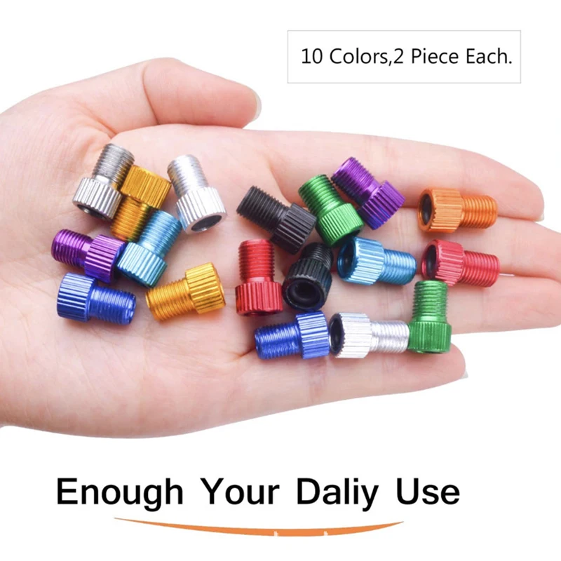 

6 Pc Aluminum Bicycle Bike Valve PRESTA To SCHRADER Converter Car Valve Adapter Bicycle Bike Tube Pump Air Compressor Tools