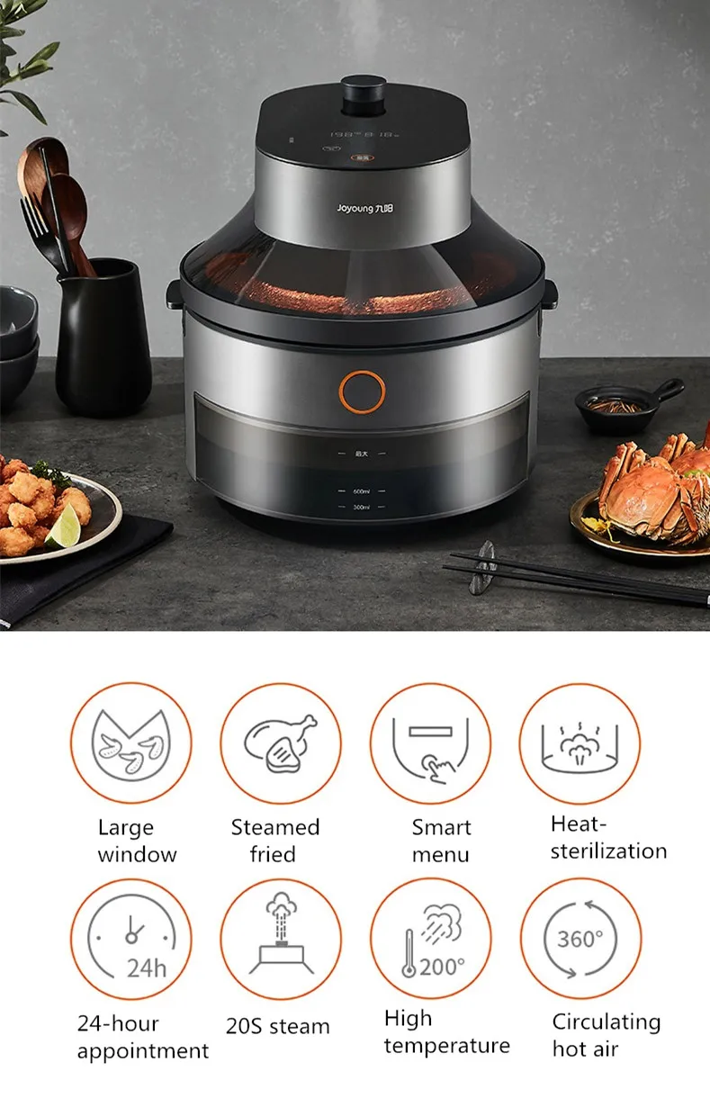 220 В Паровая фритюрница 5 л бытовой электрический гриль для барбекю умная машина