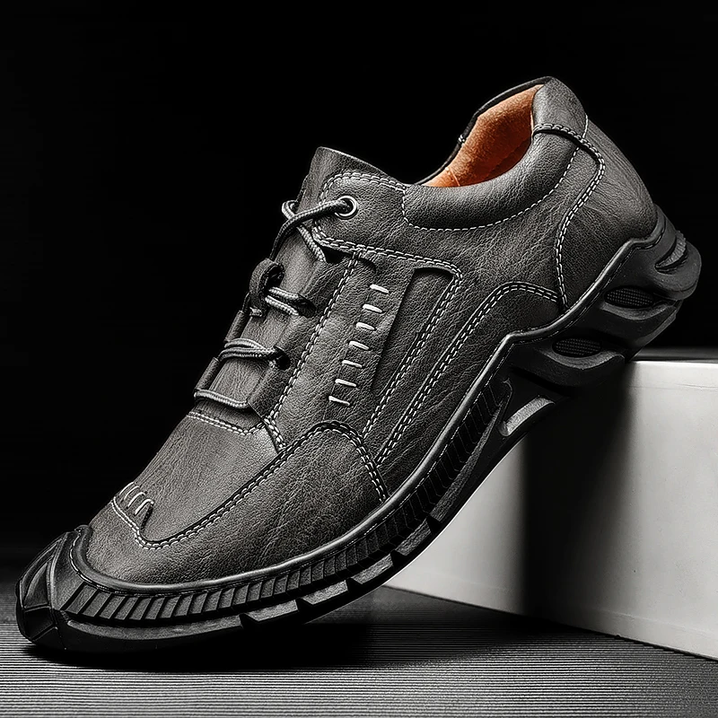 

Men's leather shoes fashion casual shoes spring and autumn British style round head leather shoes business dress sports shoes