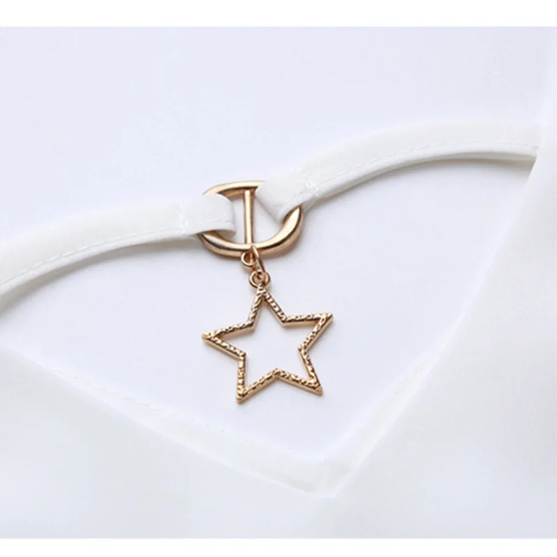 Модные женские топы блузки 2021 летняя шифоновая блузка рубашки с коротким