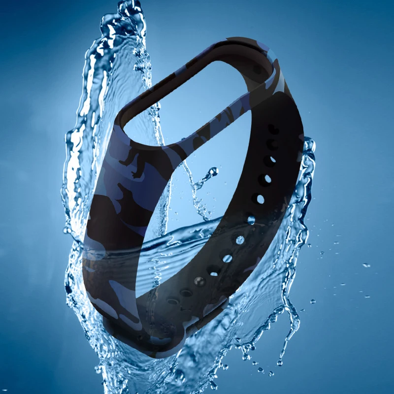 Силиконовый ремешок для умных часов Xiaomi MI Band 4 Miband камуфляжный браслет |