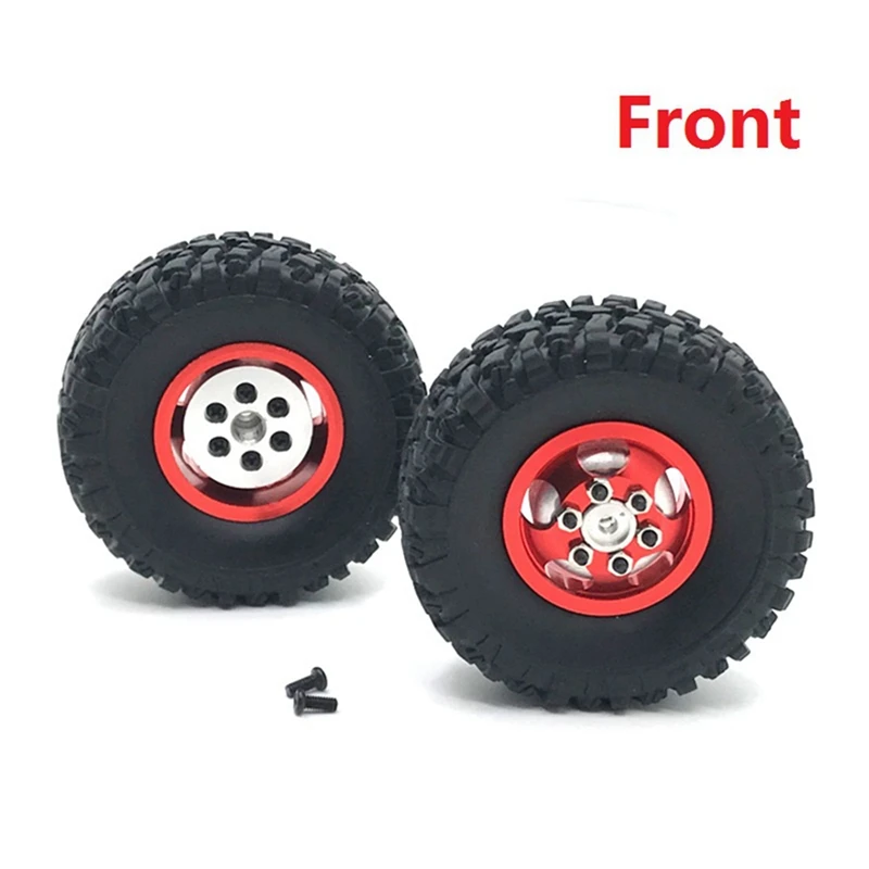 

Double Wheel Metal Wheel Rim with Rubber Tire Tyre for WPL B16 B36 Q60 Q63 Q64 6WD 6X6 RC Truck