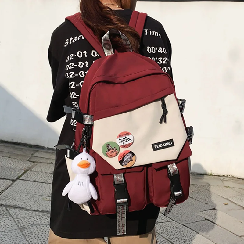 

Unisex backpack for students schoolbag college shoulders bag for teenager boys travel bag lovers Waterproof Large Capacity bags