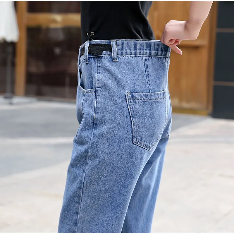 Шаровары с высокой эластичной талией размера плюс Chi декоративным поясом 7XL Ретро