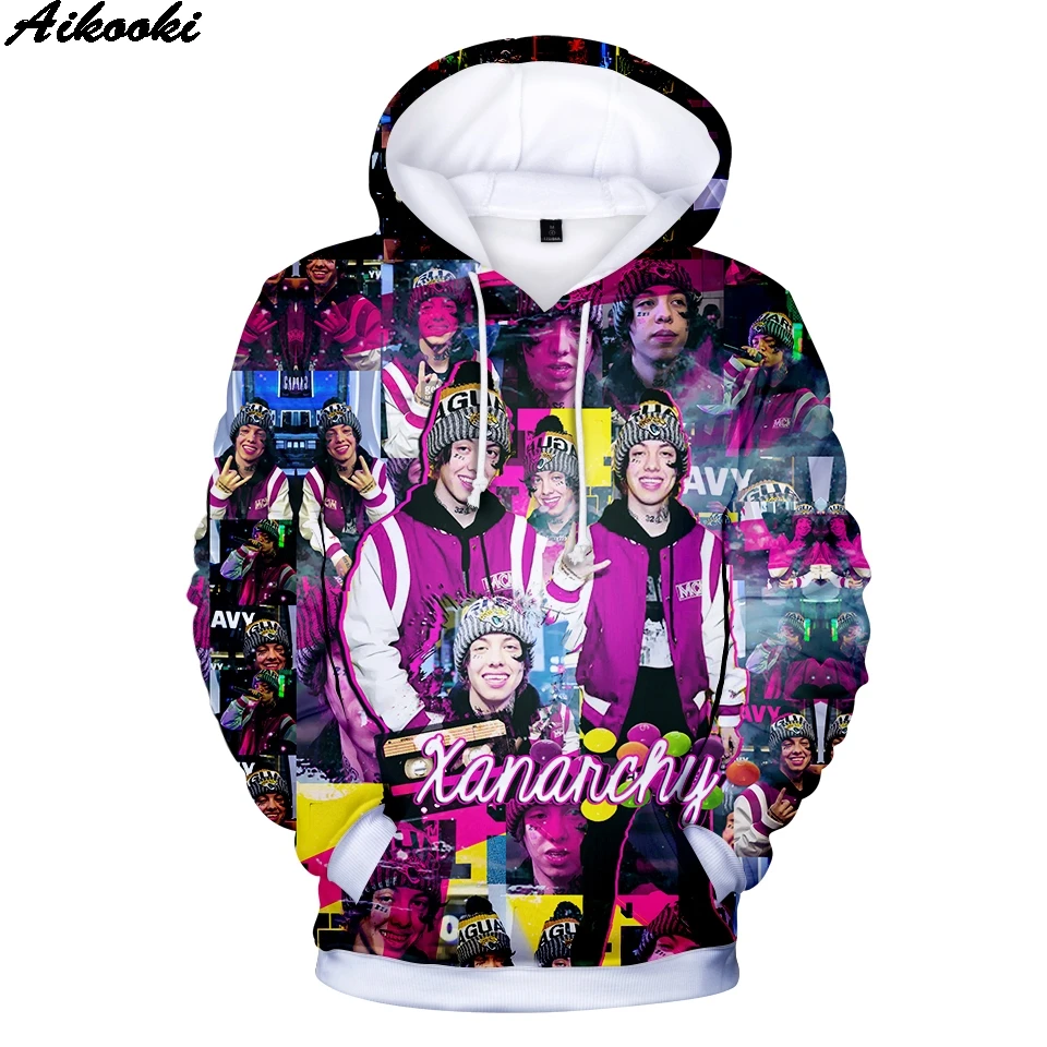 Классические толстовки lil xan xanarchy для мужчин и женщин с 3D принтом мужские осенние