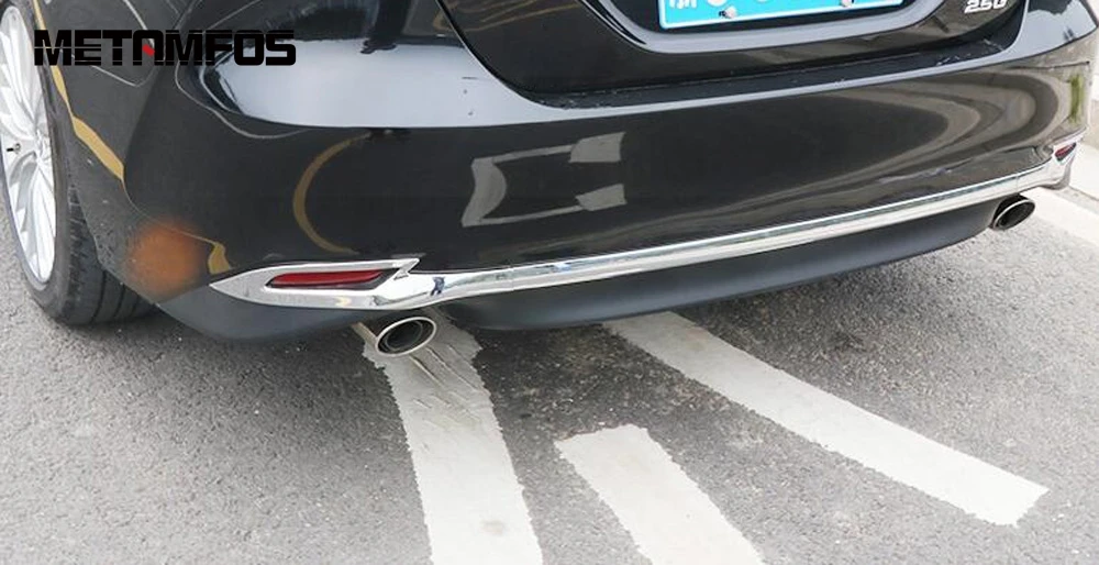 Для Toyota Camry 2018 2019 2020 LE XLE хромированный задний нижний бампер Формовочная отделка