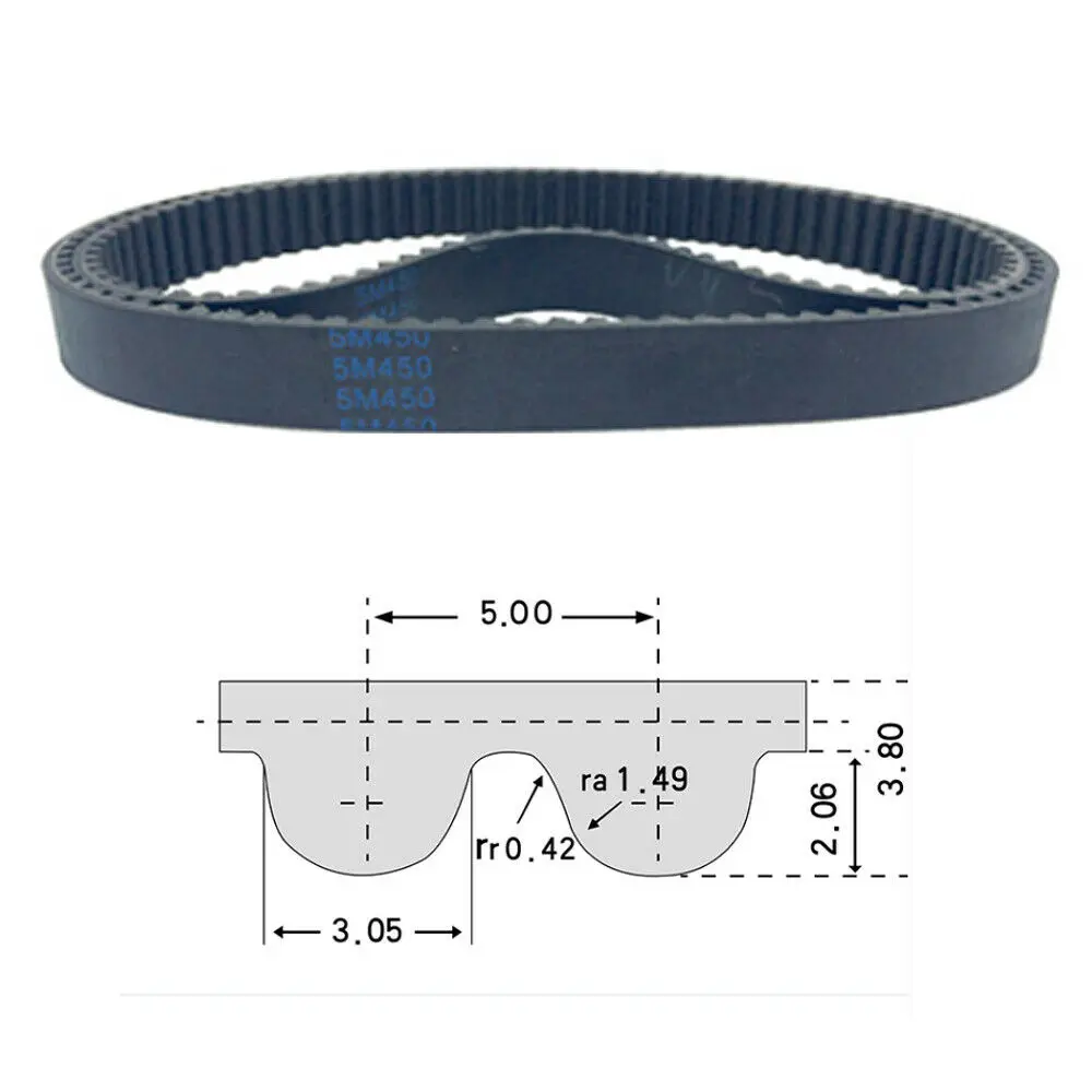 

445-5M 450-5M HTD 5M synchronous Belt Timing belt C=445/450 width10/15/20/25/30/35/40mm Teeth 89 90 HTD5M