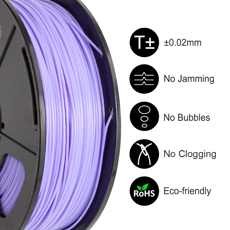 AW 3D PLA Filament 1.75MM Tolerance +/-0.02MM With Spool FDM 3D Printer and Printing Pen Material Bright Color 100% Zero Bubbles