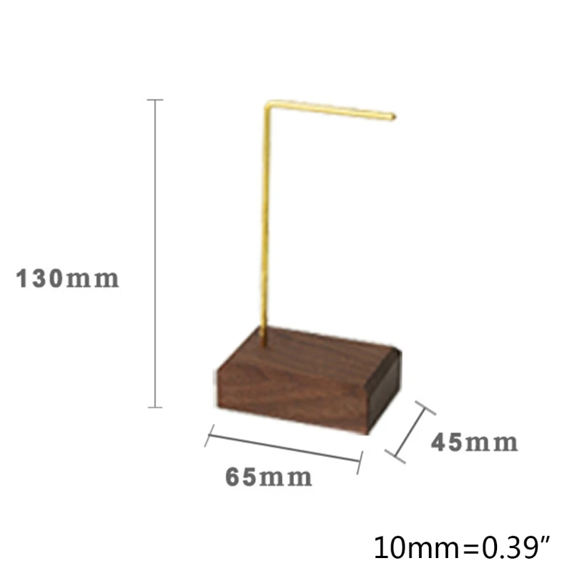 

Walnut Metal Earring Stand Holder Shelf Jewelry Display Rack Bracket Organizer for Woman Girl Gifts