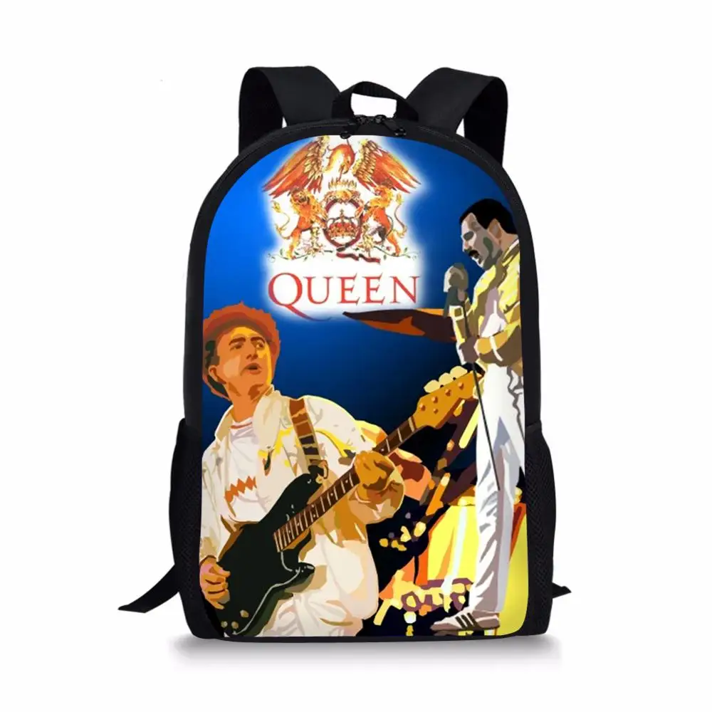 Fashion Kids School Bags Queen Band Prints Pattern Children's Travel Backpack School Toddler Backpack Women's Travel Bags